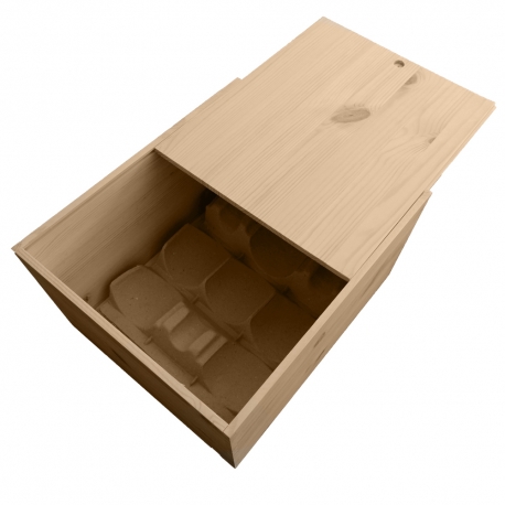 Cassetta Legno Massello di Pino 3 Bottiglie